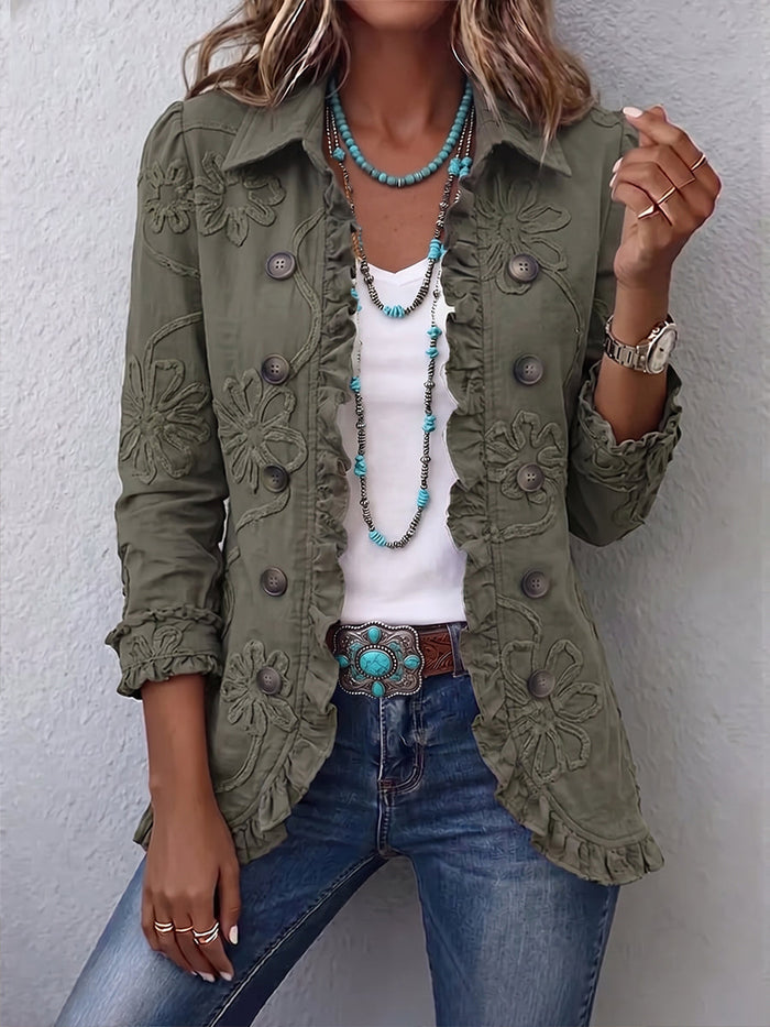 Kamberly™ | Giacca Utilitaria Floreale Boho-Chic con Balza